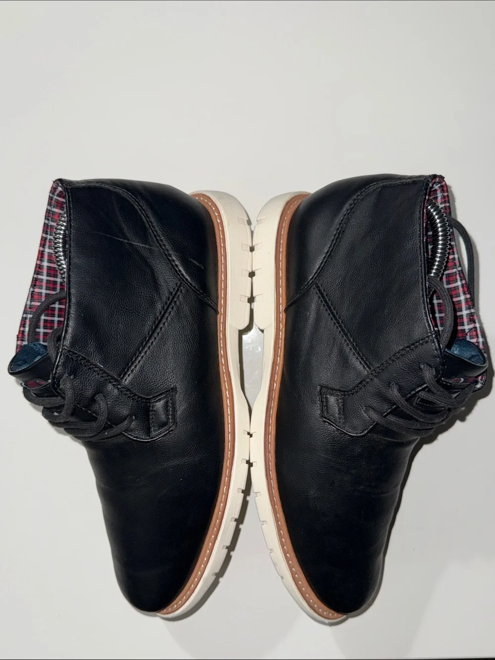 BEN SHERMAN BLACK DRESS SHOES SHORT BOOTS CHUKKA BOOTS MENS ANKLE BOOTS Sz 7.5